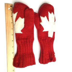 Red Maple Leaf Canadian Mittens Olympics for Kids